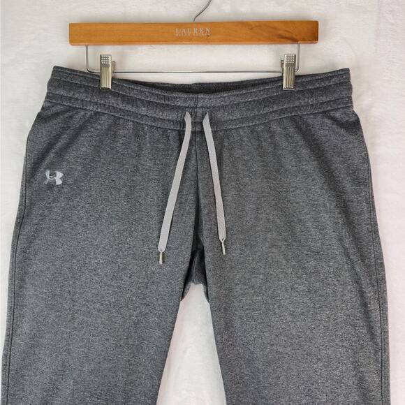 Under Armour Storm Sweatpants Womens L Gray Fleece Semi Fitted Athleisure Gym - Picture 3 of 15